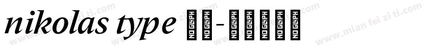 nikolas type 字体字体转换